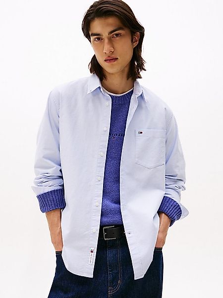 Tommy Jeans Langarmhemd TJM OXFORD relaxed fit, Button-down-Kragen günstig online kaufen