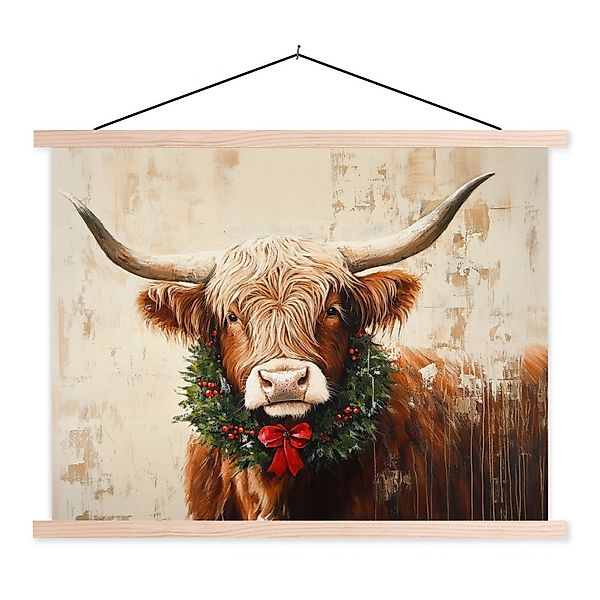 MuchoWow Poster Weihnachten - Schottischer Highlander günstig online kaufen