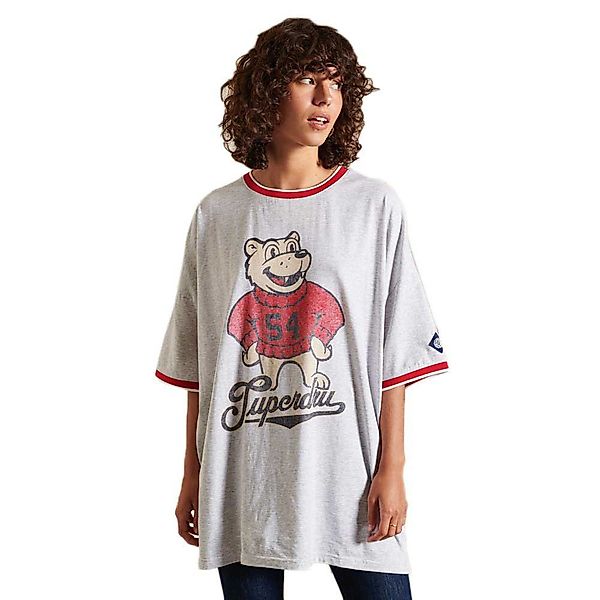 Superdry Collegiate Oversized Kurzarm T-shirt XL Glacier Grey Marl günstig online kaufen