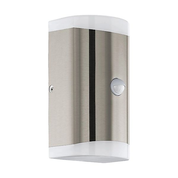 EGLO LED Außen Wandleuchte m. Sensor CARPINERA Edelstahl 2-flammig GU10 IP4 günstig online kaufen
