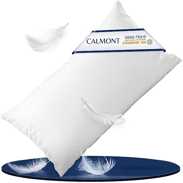 CALMONT Daunenkissen 80x80 3-Kammer, Daunenkopfkissen 80x80 günstig online kaufen