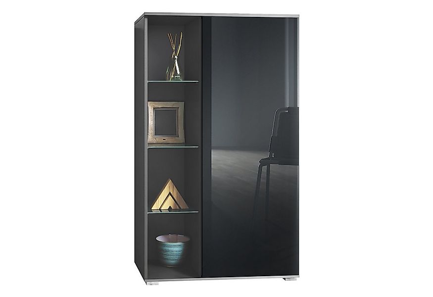 Vladon Standvitrine Davos (Standvitrine, mit 3 Glasböden und 8 Fächer) Anth günstig online kaufen