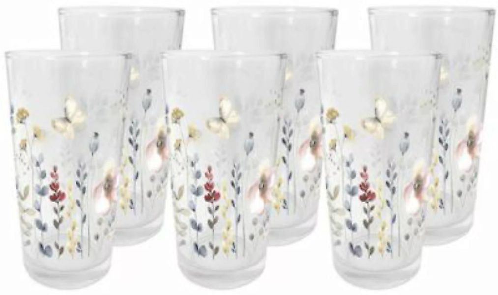 Geda Labels Trinkglas 6er Set Trinkglas Blumenwiese 230ml Trinkgläser bunt günstig online kaufen