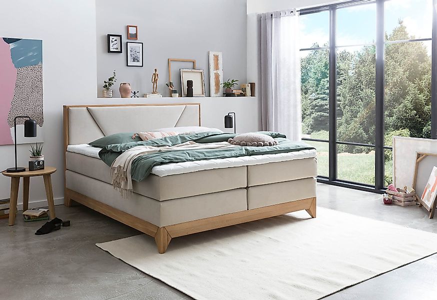 Belanoti Boxspringbett Riviera (Boxspringbett 160x200 Eiche günstig online kaufen