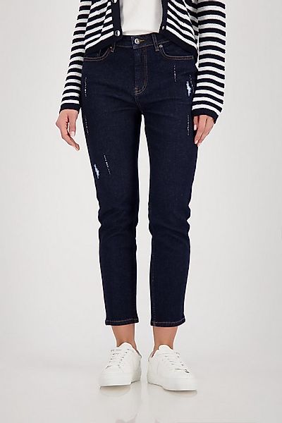 Monari 7/8-Jeans Basic mit strahlenden Strasssteinen, 5-Pocket-Form günstig online kaufen