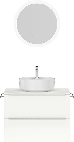 nobilia® Badmöbel-Set »Alvene«, (2 St., vormontiert, mit Soft-Close), Hochg günstig online kaufen