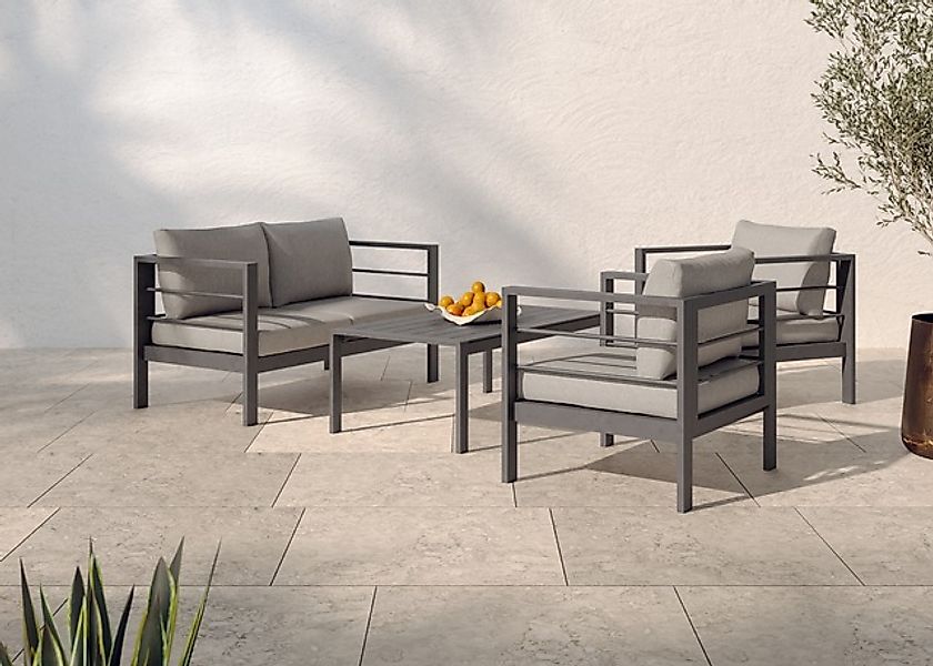 KONIFERA Gartenlounge-Set »»New Jersey«« Set, 1x2er Sofa, 2 Sessel, Tisch 6 günstig online kaufen