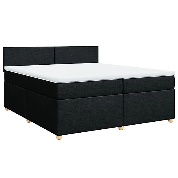vidaXL Boxspringbett mit Matratze Schwarz 200x200 cm Stoff 3289082 günstig online kaufen