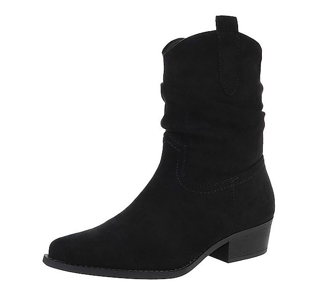 Ital-Design Damen Cowboyboots Western Stiefelette (87531840) Blockabsatz We günstig online kaufen