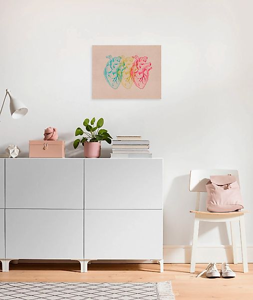 Komar Leinwandbild "Heart Variants - Größe 30 x 40 cm" Natur 1 Stk. tlg. Ke günstig online kaufen