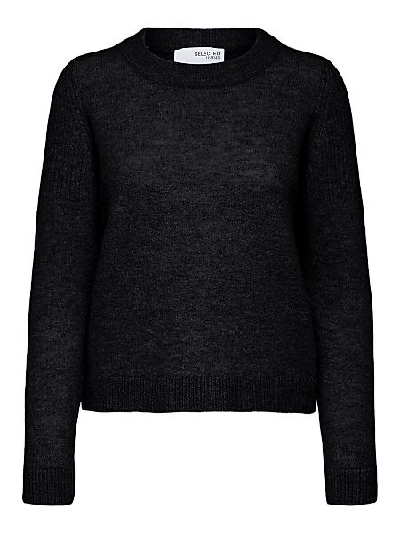 SELECTED Weicher Woll Pullover Damen Schwarz günstig online kaufen