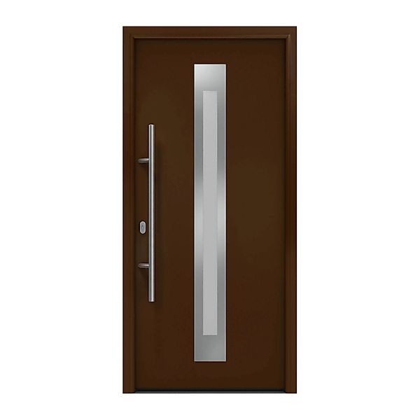 EcoStar Haustür Isopro IP 770S Terrabraun 110 cm x 210 cm DIN L günstig online kaufen