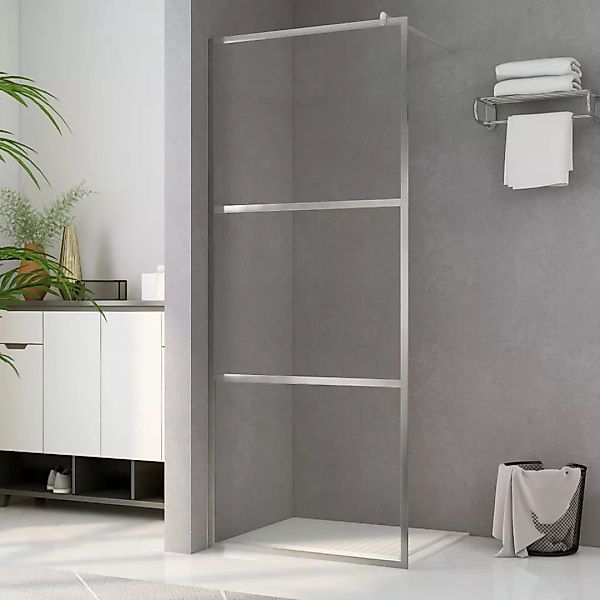 Duschwand Für Begehbare Dusche Mit Klarem Esg-glas 80x195 Cm günstig online kaufen