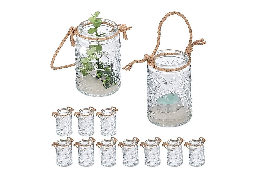 relaxdays Windlicht Vintage Windlicht im 12er Set günstig online kaufen