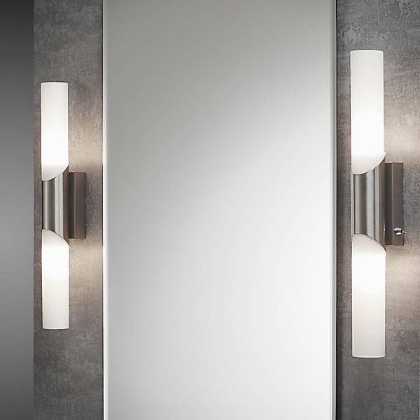 Briloner Wandleuchte Kabili Kippschalter E14 Fassung Glas 43,5 cm Matt-Nick günstig online kaufen