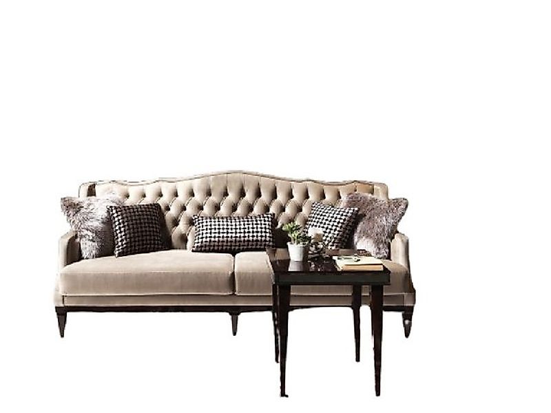 Xlmoebel 3-Sitzer Dreisitzer Chesterfield Couch in Grau, 1 Teile, Hergestel günstig online kaufen