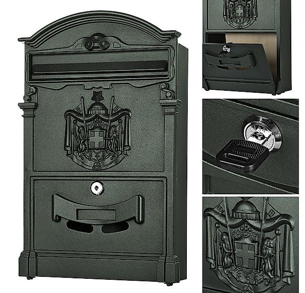 Melko Wandbriefkasten Nostalgie Briefkasten Postkasten Antik Wandmontage Br günstig online kaufen