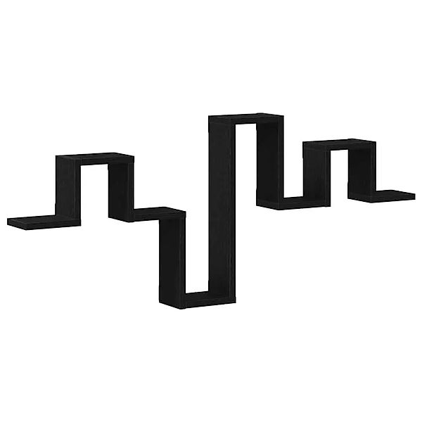 vidaXL Wandregal Wandmontiert Schwarz Eichen-Optik 104,5 x 43 x 10 cm 86911 günstig online kaufen