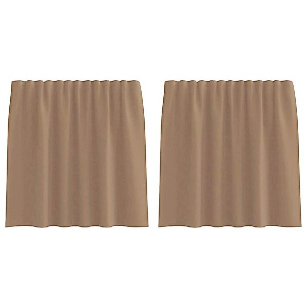 vidaXL Voile Vorhänge mit Stangentaschen 2 Stk Hellbraun 4102221 günstig online kaufen