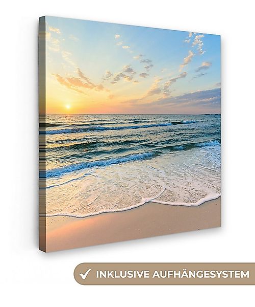 OneMillionCanvasses® Leinwandbild Strand - Meer - Sonnenuntergang - Golf, F günstig online kaufen