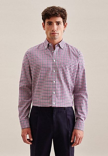 seidensticker Businesshemd Regular Regular Langarm Button-Down-Kragen Karo günstig online kaufen