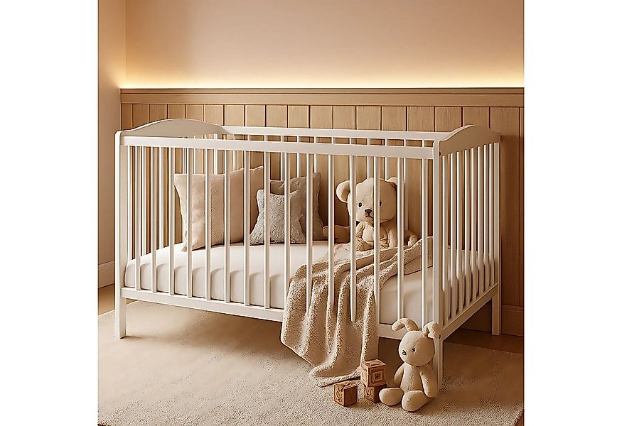 Alavya Home® Babybett NALA, Gitterbett 60x120 cm mit Matratze, verstellbar günstig online kaufen