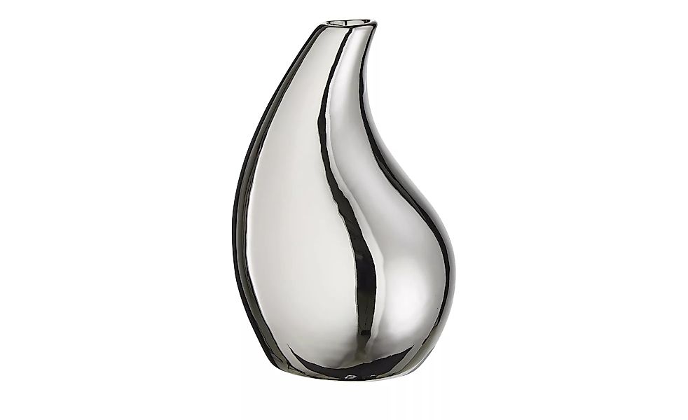 Deko Vase - silber - Steingut - 10,5 cm - 15 cm - 8 cm - Dekoration > Vasen günstig online kaufen