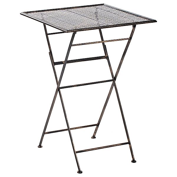 Beliani Klappbarer Tisch BORMIO Schwarz Gold 60x60x90 günstig online kaufen