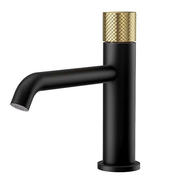 Emke Wasserhahn Bad Waschtischarmatur 181 x 166 x 50 mm Schwarz Matt Gold G günstig online kaufen
