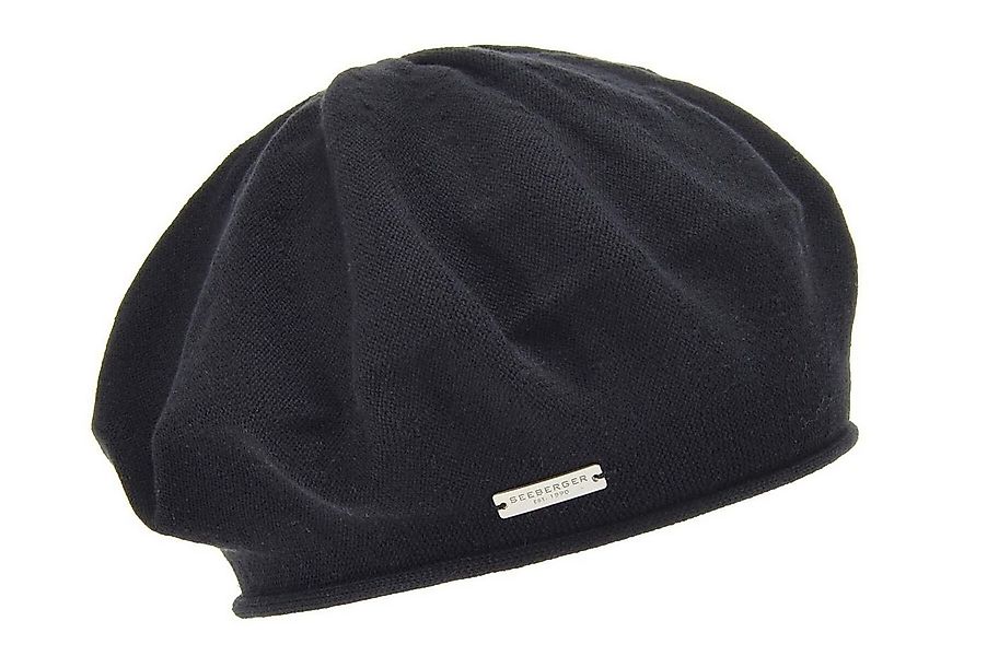 Seeberger Baskenmütze 100% Baumwoll Baske mit Rollkante 53607-0 günstig online kaufen