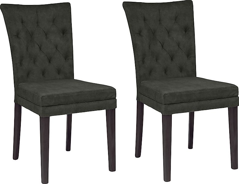 Home affaire 4-Fußstuhl »Colorado«, (Set), 2 St., Samtvelours, Beine aus Bu günstig online kaufen