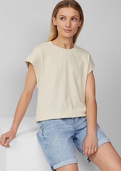 s.Oliver Kurzarmshirt T-Shirt T-Shirt im Relaxed Fit mit überschnittenen Sc günstig online kaufen