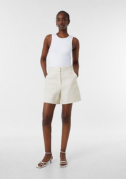 comma Shorts Hose Bouclé-Shorts mit dezentem Glitzergarn günstig online kaufen