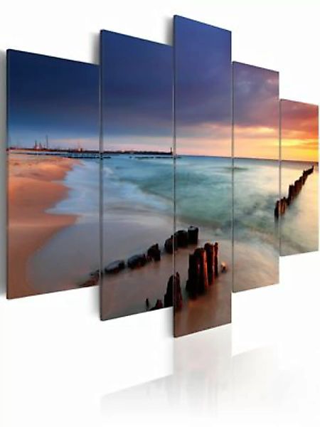 artgeist Wandbild Sonnenaufgang am Meeresstrand mehrfarbig Gr. 200 x 100 günstig online kaufen