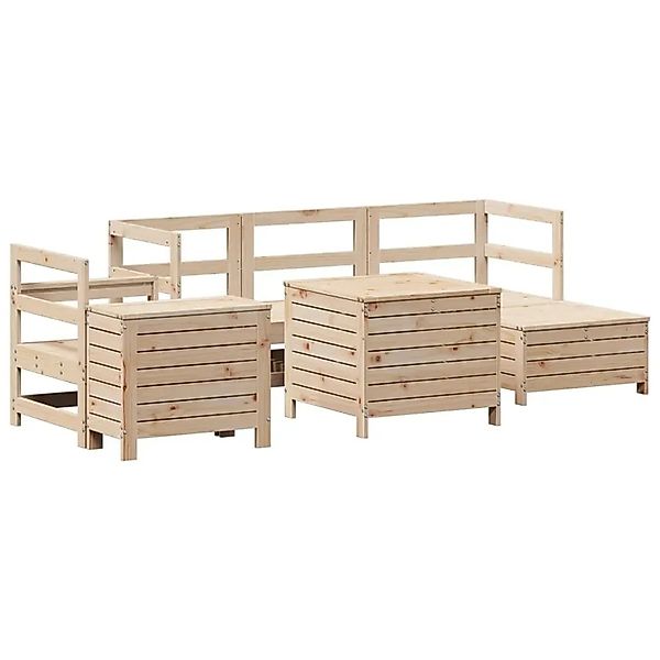 vidaXL 7-Tlg Garten-Sofagarnitur Massivholz Kiefer 3250528 günstig online kaufen