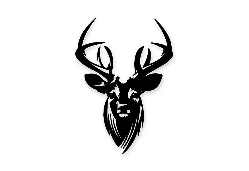 Namofactur LED Wandleuchte LED Hirsch Wanddeko aus MDF Holz, schwarz lackie günstig online kaufen