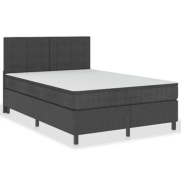 vidaXL Boxspringbett Dunkelgrau Stoff 140x200 cm627461 günstig online kaufen