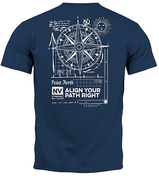Neverless Print-Shirt Herren T-Shirt Backprint Maritim günstig online kaufen
