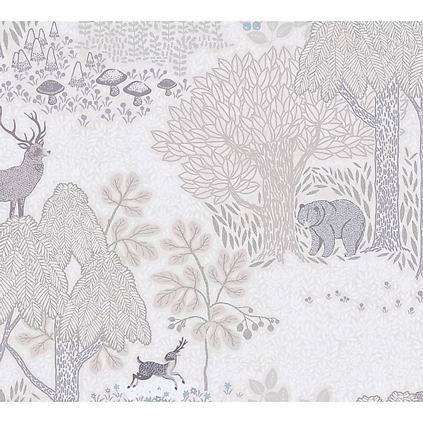 A.S. Creation Vliestapete Waldtiere 10,05 m x 0,53 m Braun-Creme FSC® günstig online kaufen