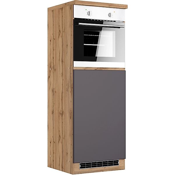 Held Möbel Küchen-OfenKüchen-Umbauschrank Turin 60 cm Graphit/Wotaneiche günstig online kaufen