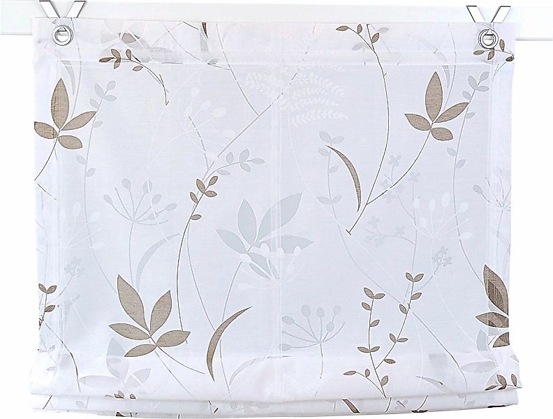 Kutti Raffrollo "Dandelion Marc" mit Hakenaufhängung ohne Bohren weiß, blic günstig online kaufen