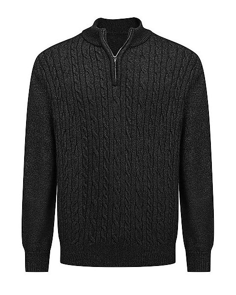 Allthemen Strickpullover mit halbem Reißverschluss Pullover Stehkragen günstig online kaufen