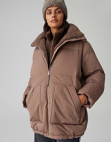 OPUS Steppjacke HILEEN mit Teddyfellkragen ovaler Schnitt, aufgesetzte Tasc günstig online kaufen