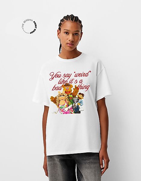 Bershka Oversize-T-Shirt Muppets Mit Kurzen Ärmeln Damen 10-12 Grbrochenes günstig online kaufen