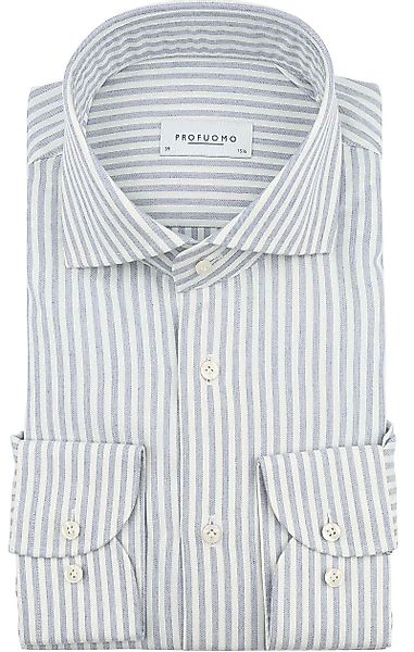 Profuomo Hemd Streifen Cutaway Blue - Größe 41 günstig online kaufen
