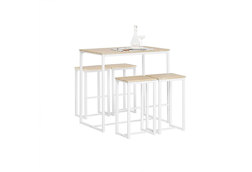 SoBuy Bartisch OGT15, 5-teilig Bartisch mit Stühlen Esstisch Stehtisch mit günstig online kaufen
