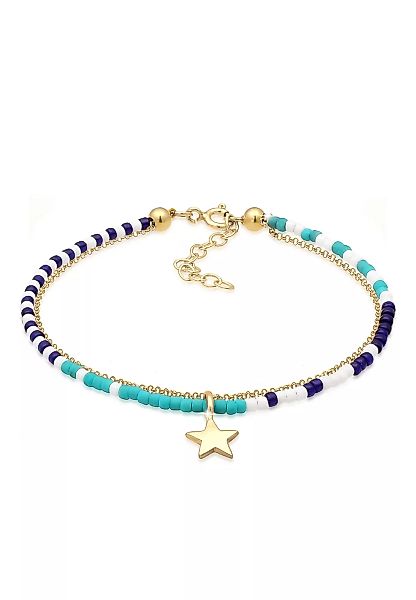 Elli Armband "Layer Stern Astro Beads Erbskette Bunt 925 Silber" günstig online kaufen