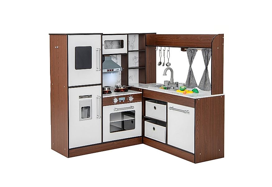 COSTWAY Spielküche, Kinderküche Holz inkl. Zubehör für Kinder ab 3 Jahren günstig online kaufen