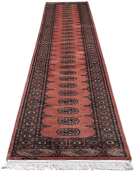 morgenland Orientteppich »Afghan - Buchara - 404 x 77 cm - hellrot«, rechte günstig online kaufen