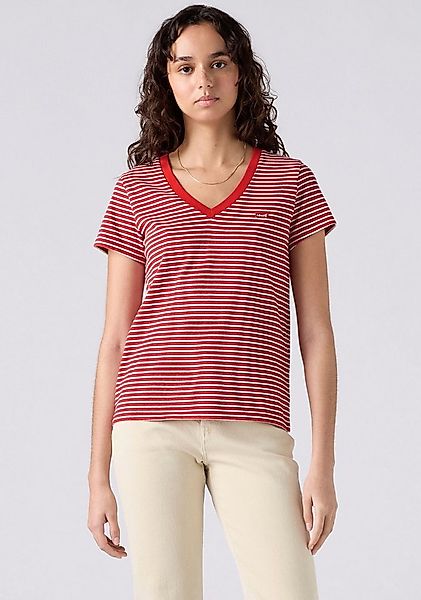 Levi's® V-Shirt PERFECT VNECK mit Mini-Batwing-Logostickerei günstig online kaufen
